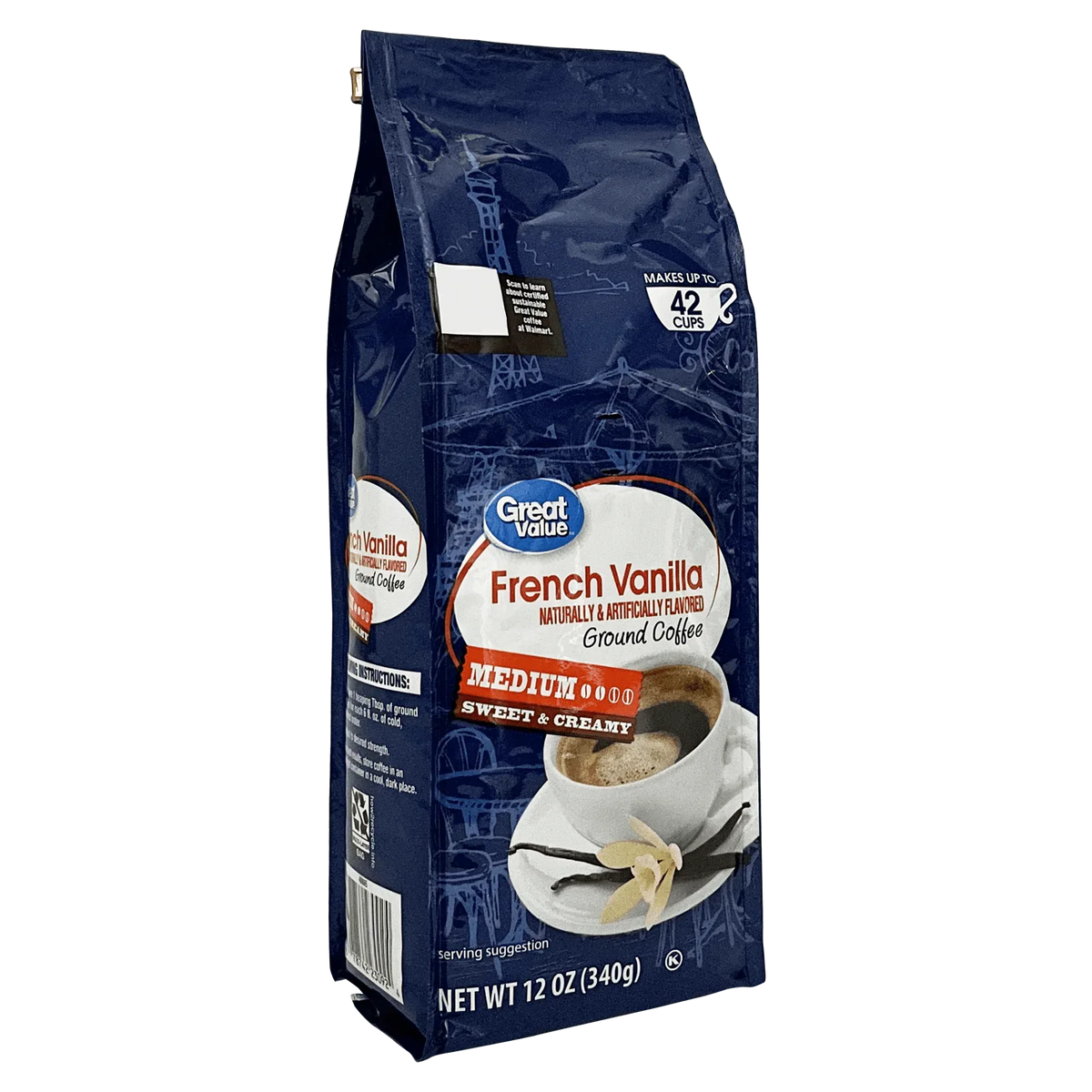Great Value Donut Shop, 100% Arabica, Medium Roast, Ground Coffee, 12 oz