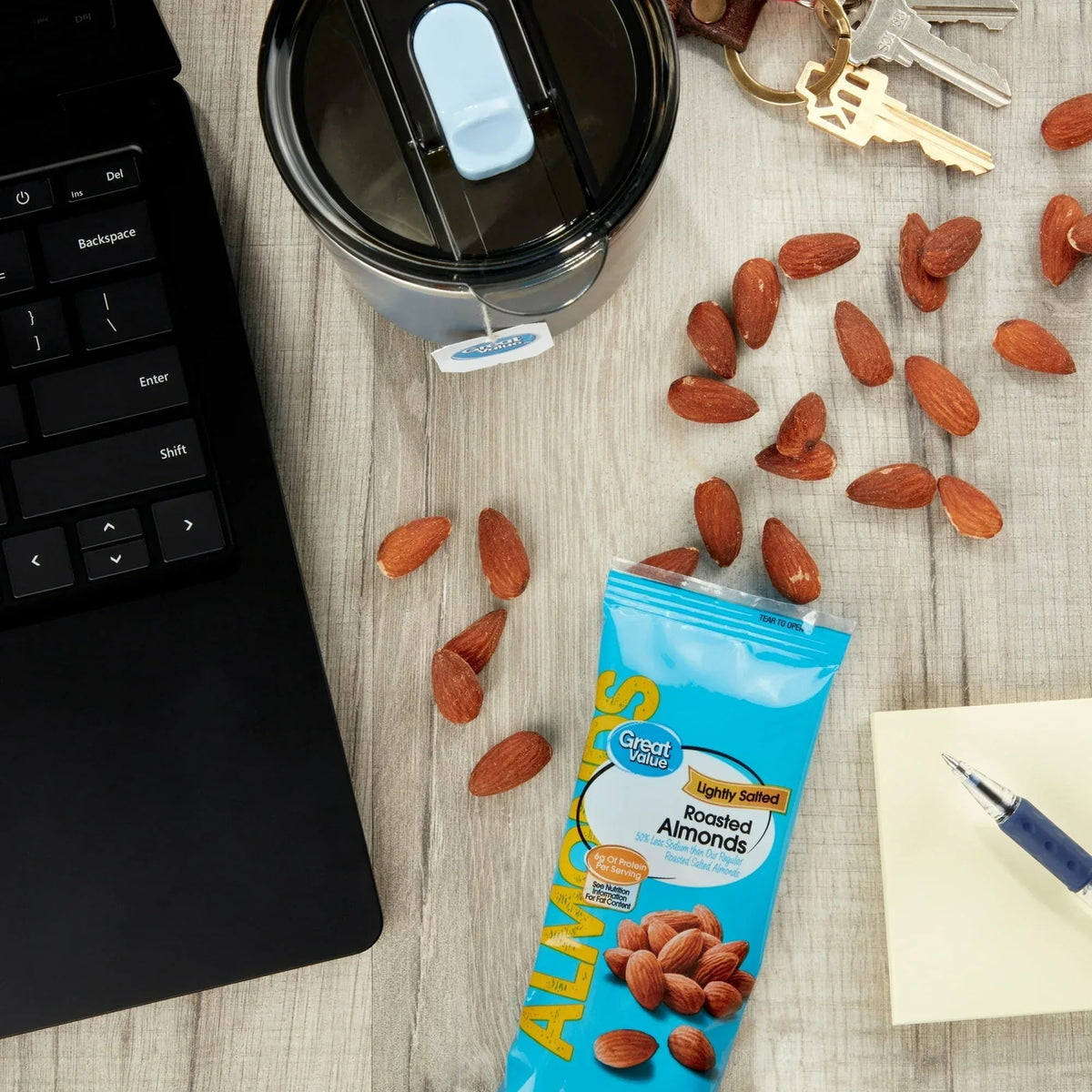 Blue Diamond Almonds, Lightly Salted Snack Almonds perfect for lunches and on-the-go, 25 oz