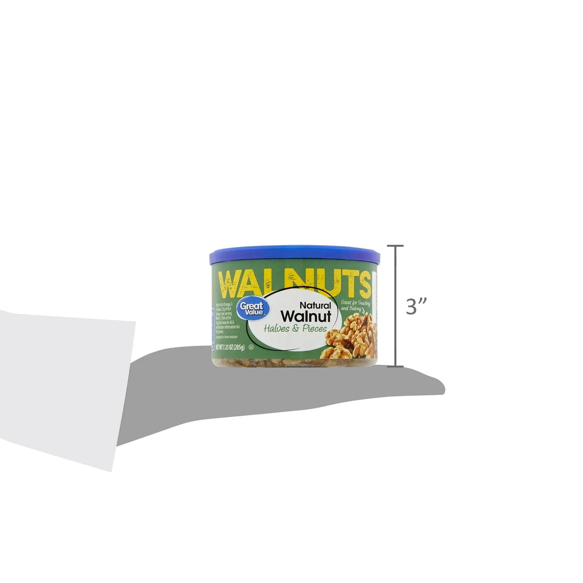 Great Value Natural Walnut Halves & Pieces, 7.25 Oz