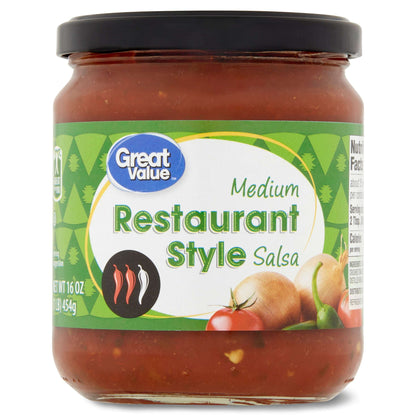 Great Value Restaurant Style Salsa, 16 oz, 1 Count