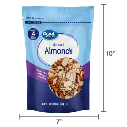 Great Value Sliced Almonds, 16 oz