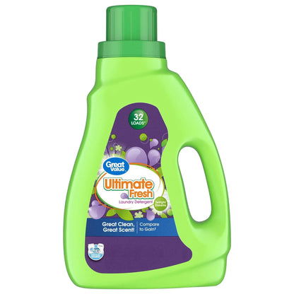 Great Value Ultimate Fresh Twilight Dreams Laundry Detergent 46 fl oz, 32 Loads
