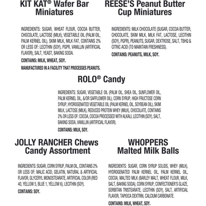 HERSHEY'S Halloween Miniatures Chocolate & Sweets Candy, Variety Pack, 365 pcs.