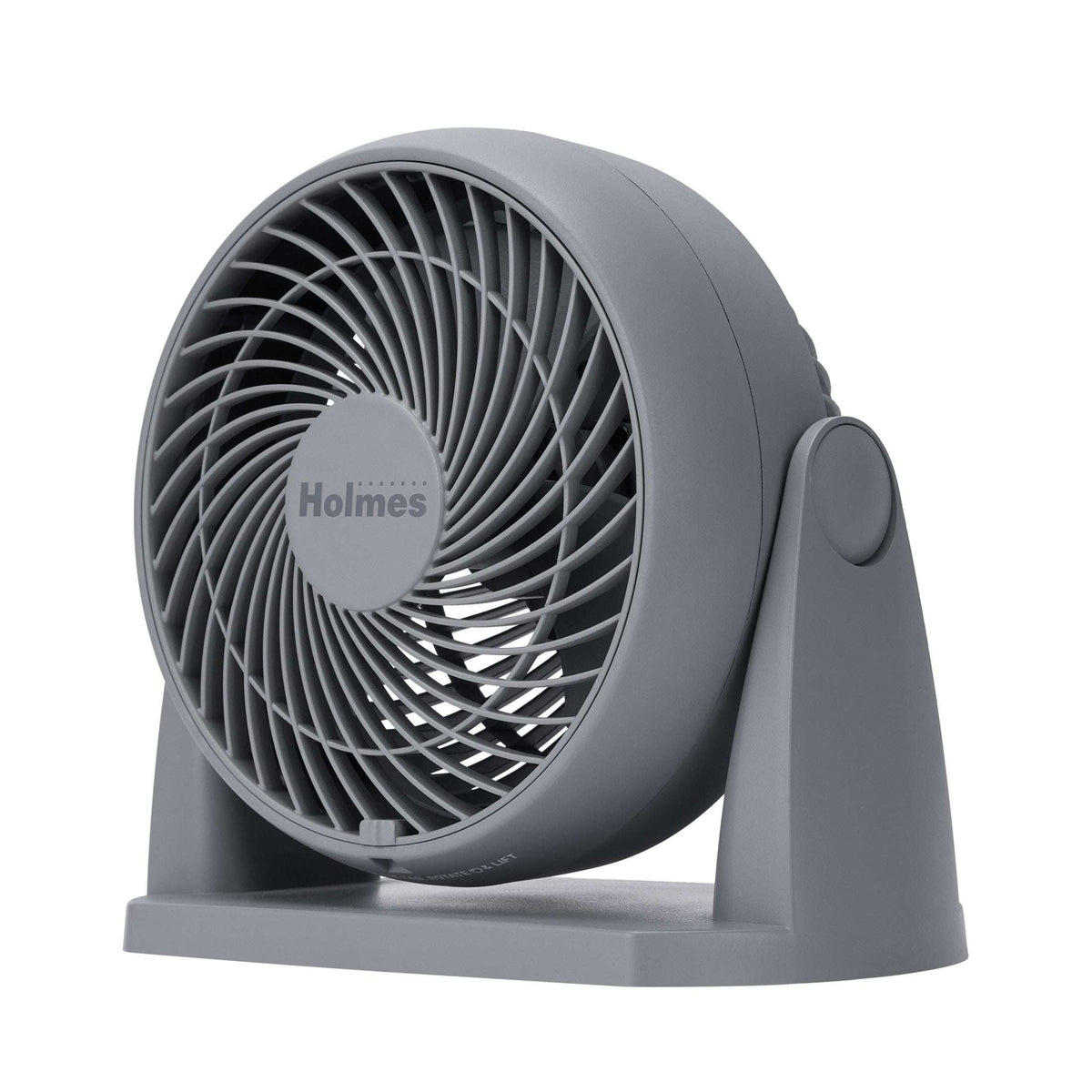 Holmes Blizzard 3-Speed Air Circulator Fan, 90° Adjustable Tilt, Removable Grill, Gray