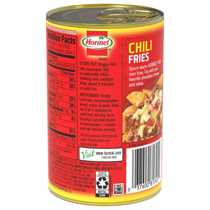 HORMEL Angus Chili No Beans Canned Chili, Shelf-Stable, 15 oz Steel Can
