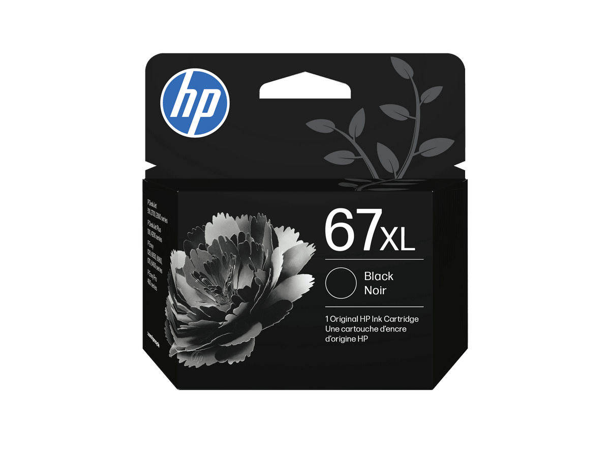 HP 67XL High Yield Black Original Ink Cartridge, ~240 pages, 3YM57AN#140