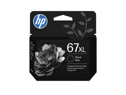 HP 67XL High Yield Black Original Ink Cartridge, ~240 pages, 3YM57AN#140
