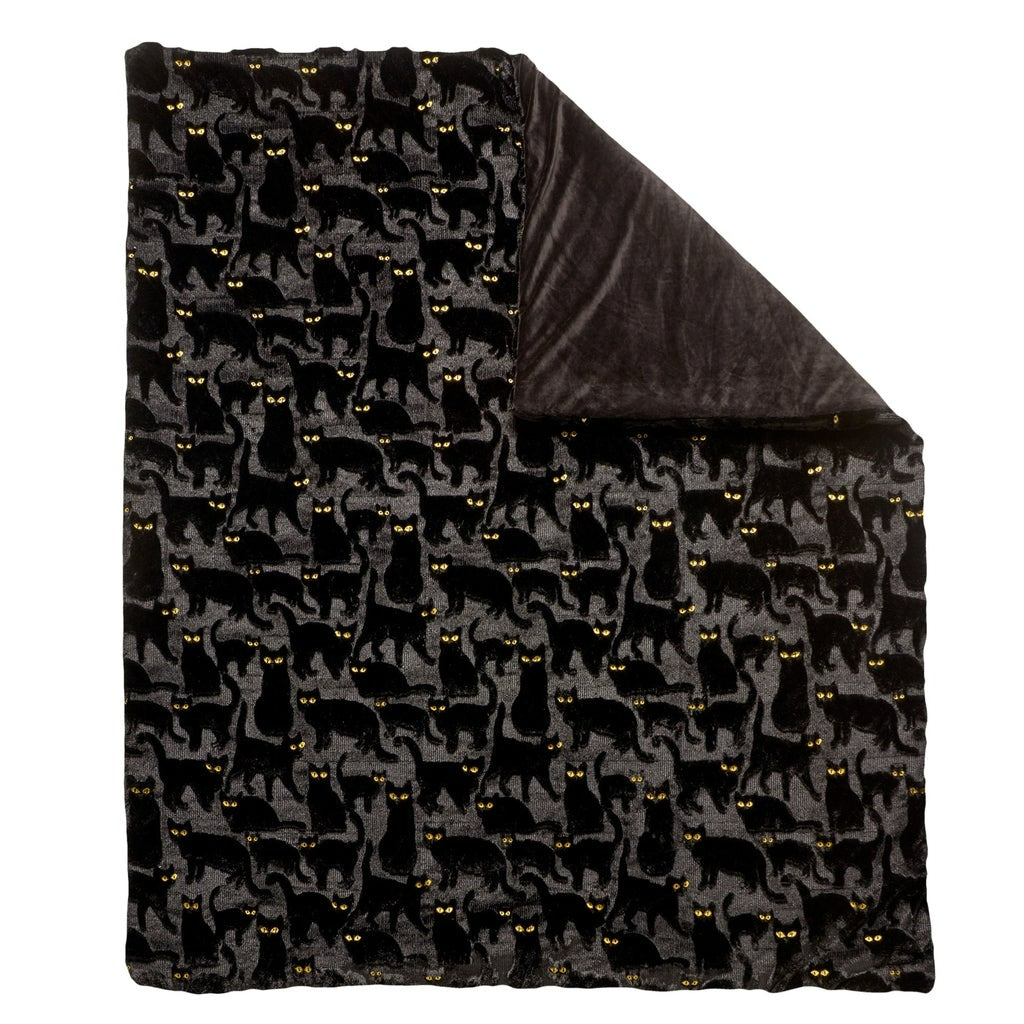 Halloween Embroidered Faux Fur Throw