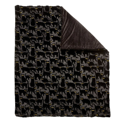 Halloween Embroidered Faux Fur Throw