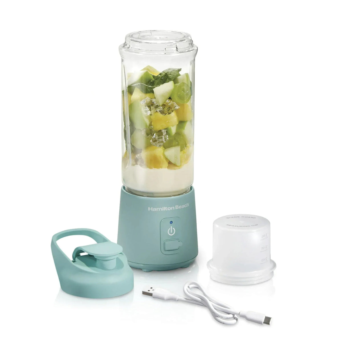 Hamilton Beach Blend Now Portable Personal Blender for Smoothies with Travel Lid, 16 oz, Black