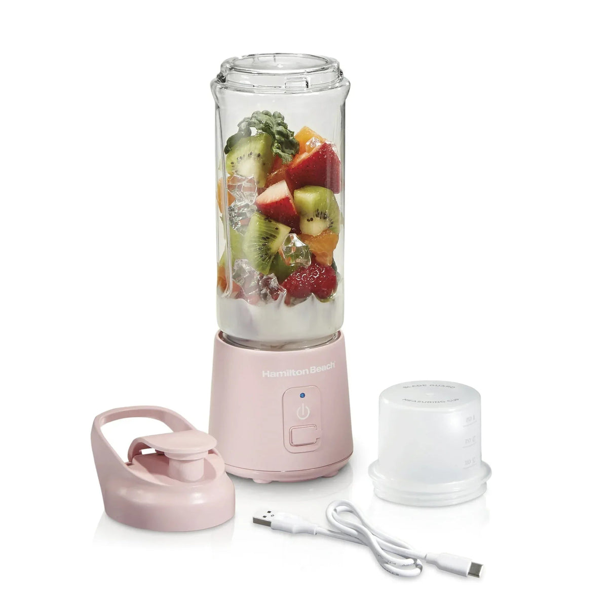 Hamilton Beach Blend Now Portable Personal Blender for Smoothies with Travel Lid, 16 oz, Black
