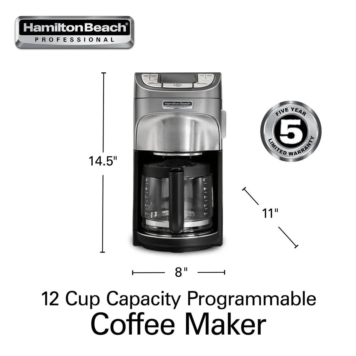 Hamilton Beach Professional Programmable 12-Cup Capacity Coffee Maker