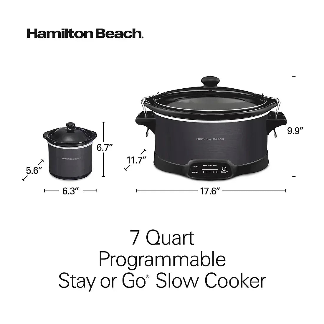 Hamilton Beach Programmable Stay or Go Cooker, 7 Quart