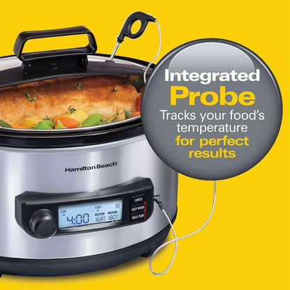Hamilton Beach Temp Tracker 6-Quart Programmable Slow Cooker