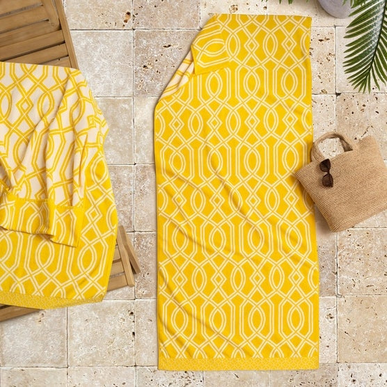 Harbor Bay Chaise Lounge Cotton Beach Towel, 2-pack
