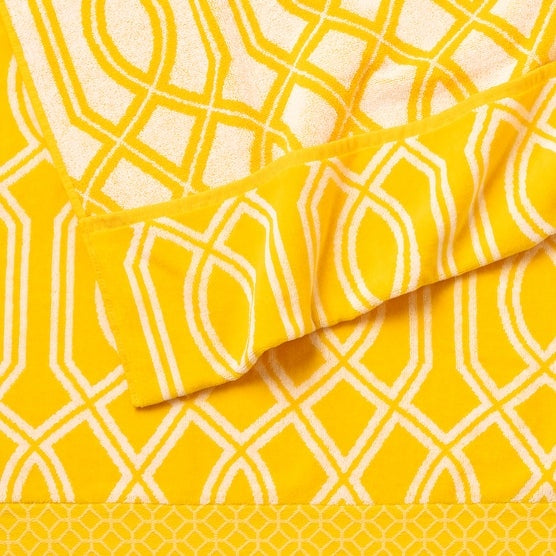 Harbor Bay Chaise Lounge Cotton Beach Towel, 2-pack