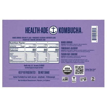 Health-Ade Organic Fruity Fusion Kombucha Variety Pack, 16 fl oz, 6-count