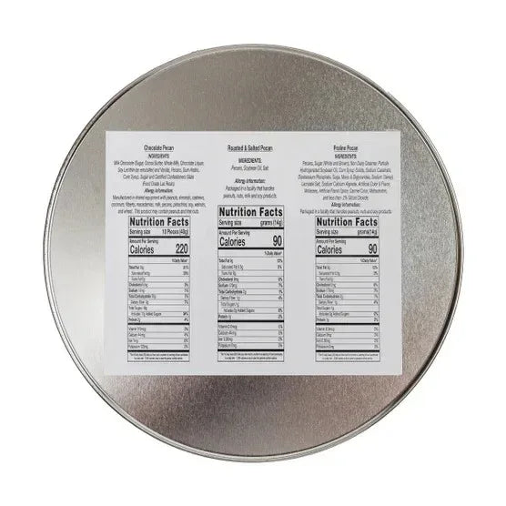 Heaton Pecans Large Square Milk Chocolate Covered Pecan Tin, 3.75 lb.