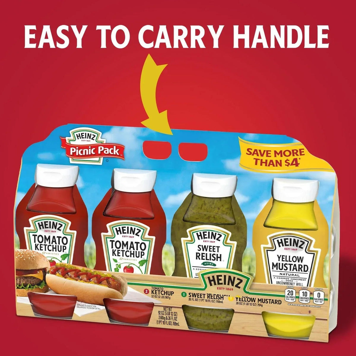 Heinz Picnic Pack Condiments, 4 pk.
