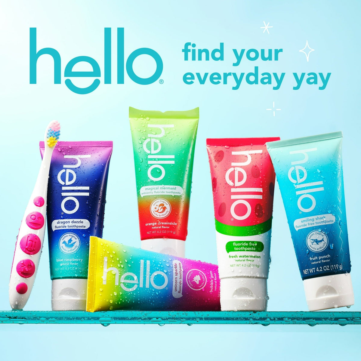 Hello Fresh Watermelon Fluoride Free Toothpaste, 4.2 Oz Tube