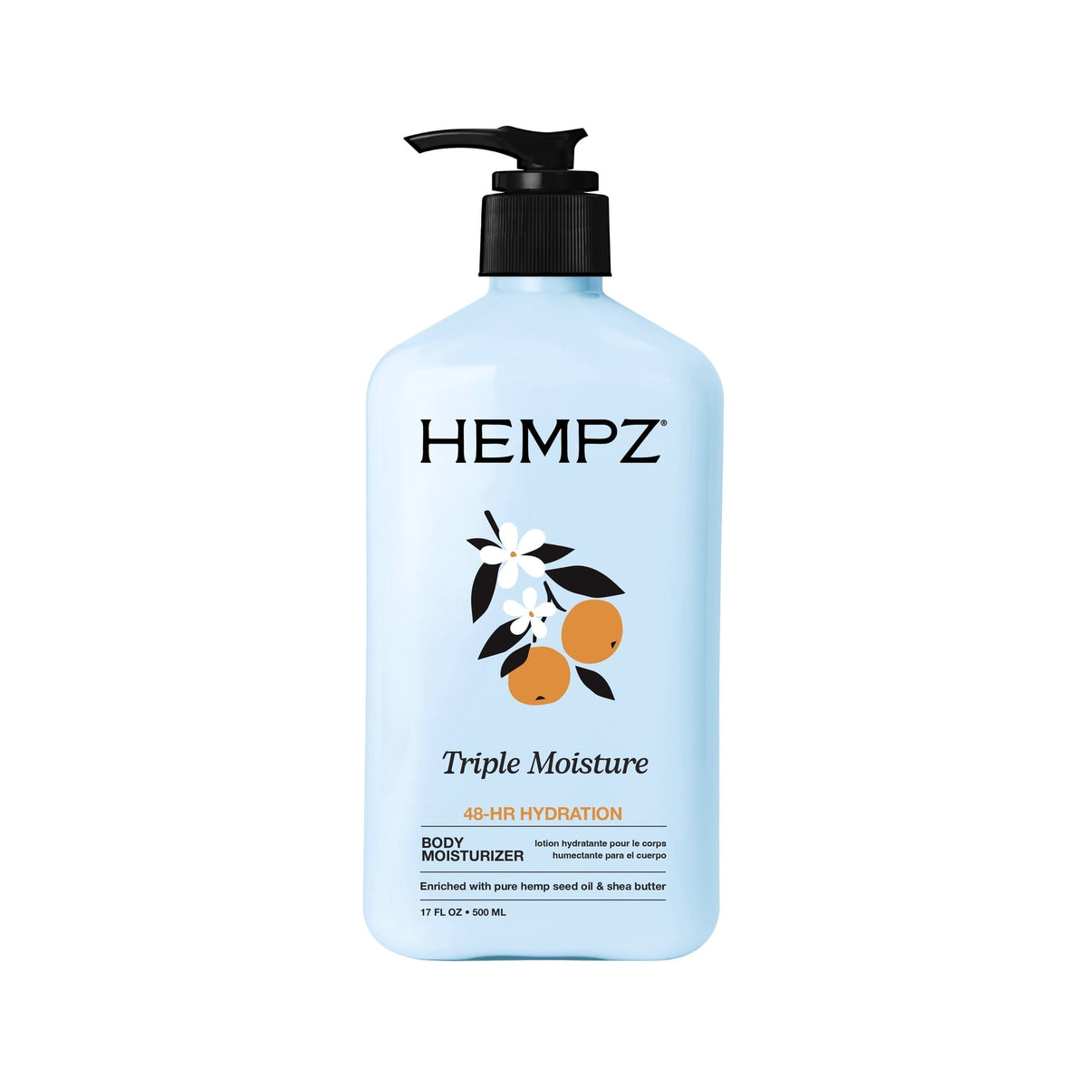 Hempz Triple Moisture Hydrating Body Lotion for Mature & Dry Skin, 17 fl oz
