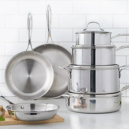 Henckels 11-Piece Stainless Steel Tri-Ply Clad Cookware Set