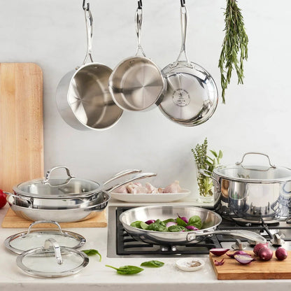 Henckels 11-Piece Stainless Steel Tri-Ply Clad Cookware Set