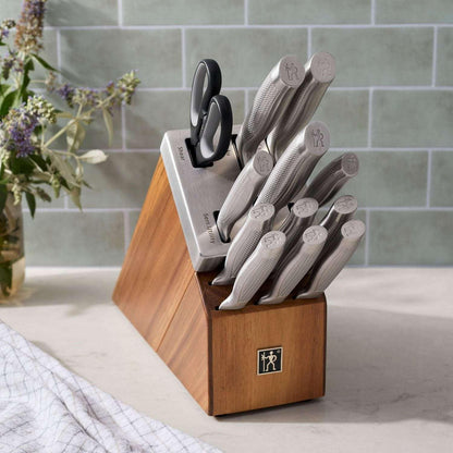 Henckels Diamond 13-Piece Self-Sharpening Acacia Block Set