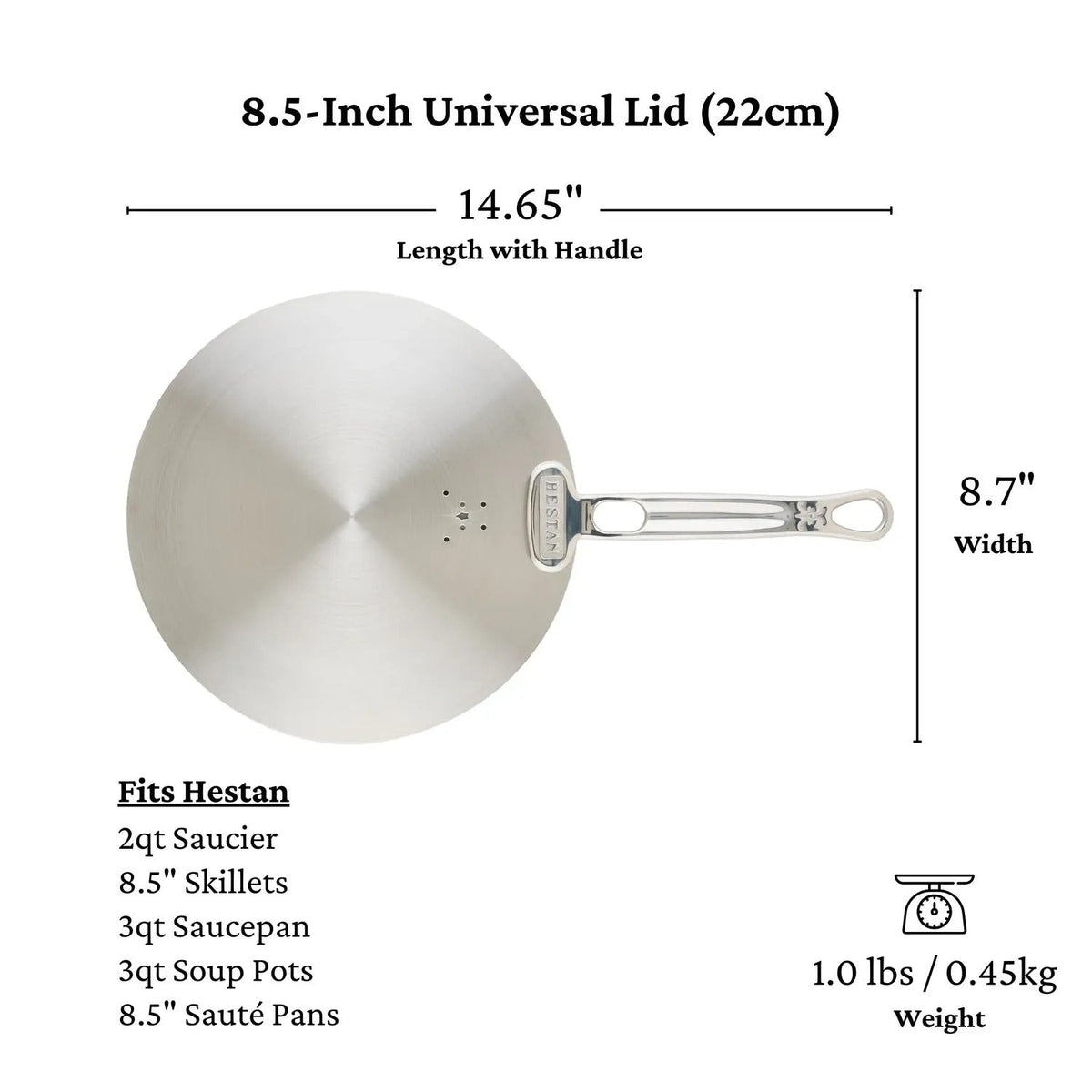 Hestan Provisions Stainless Steel Universal Lid