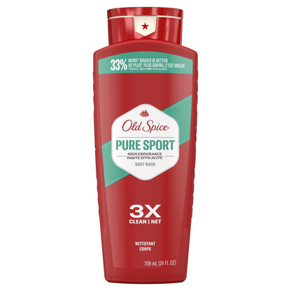 High Endurance Body Wash for Men, Pure Sport Scent, 24 FL OZ (709 mL) Twin Pack