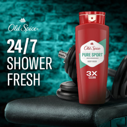 High Endurance Body Wash for Men, Pure Sport Scent, 24 FL OZ (709 mL) Twin Pack
