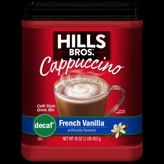 Hills Bros. Cappuccino Decaf French Vanilla - Instant Cappuccino Mix