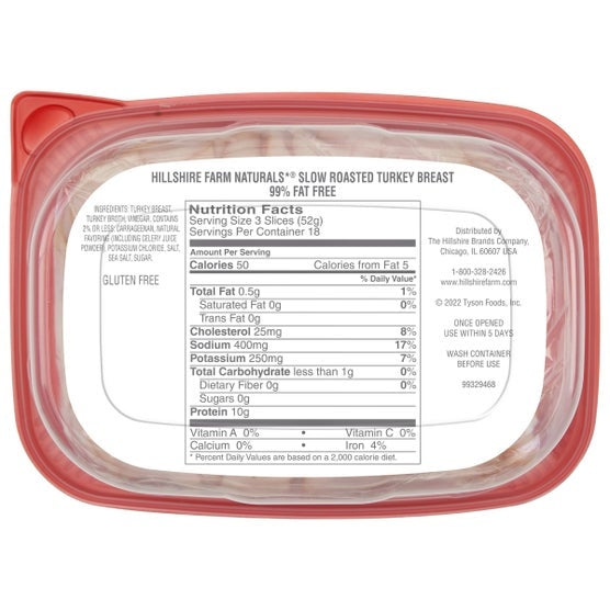 Hillshire Farm Slow Roasted Turkey Breast, 16.5 oz, 2-count