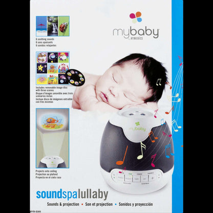 HoMedics My Baby Lullaby Sound Spa Sound Machine and White Noise Machine - Sounds & Projection, Plays 6 Sounds & Lullabies, Image Projector Featuring Diverse Scenes, Auto-Off