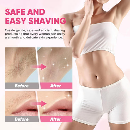 Hoeylife Body Trimmer for Women, Dual-Head Electric Razor, Bikini Trimmer with Dual Ceramic Blades, USB Rechargeable Wet Dry Use IPX7 Waterproof
