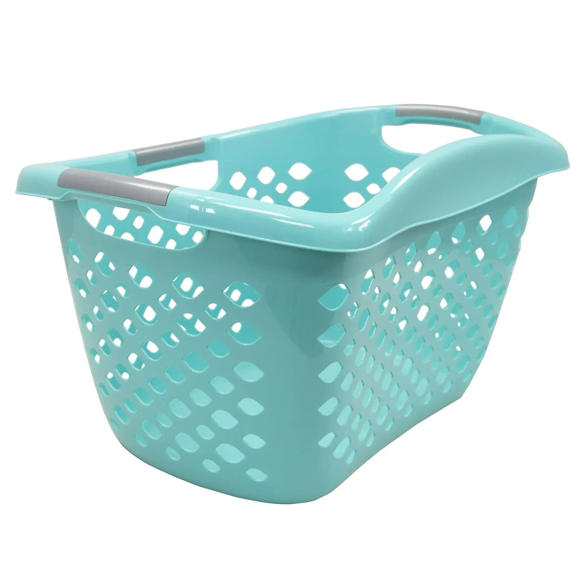 Home Logic 1.8 Bushel Hip Grip Plastic Laundry Basket, Teal, Adult