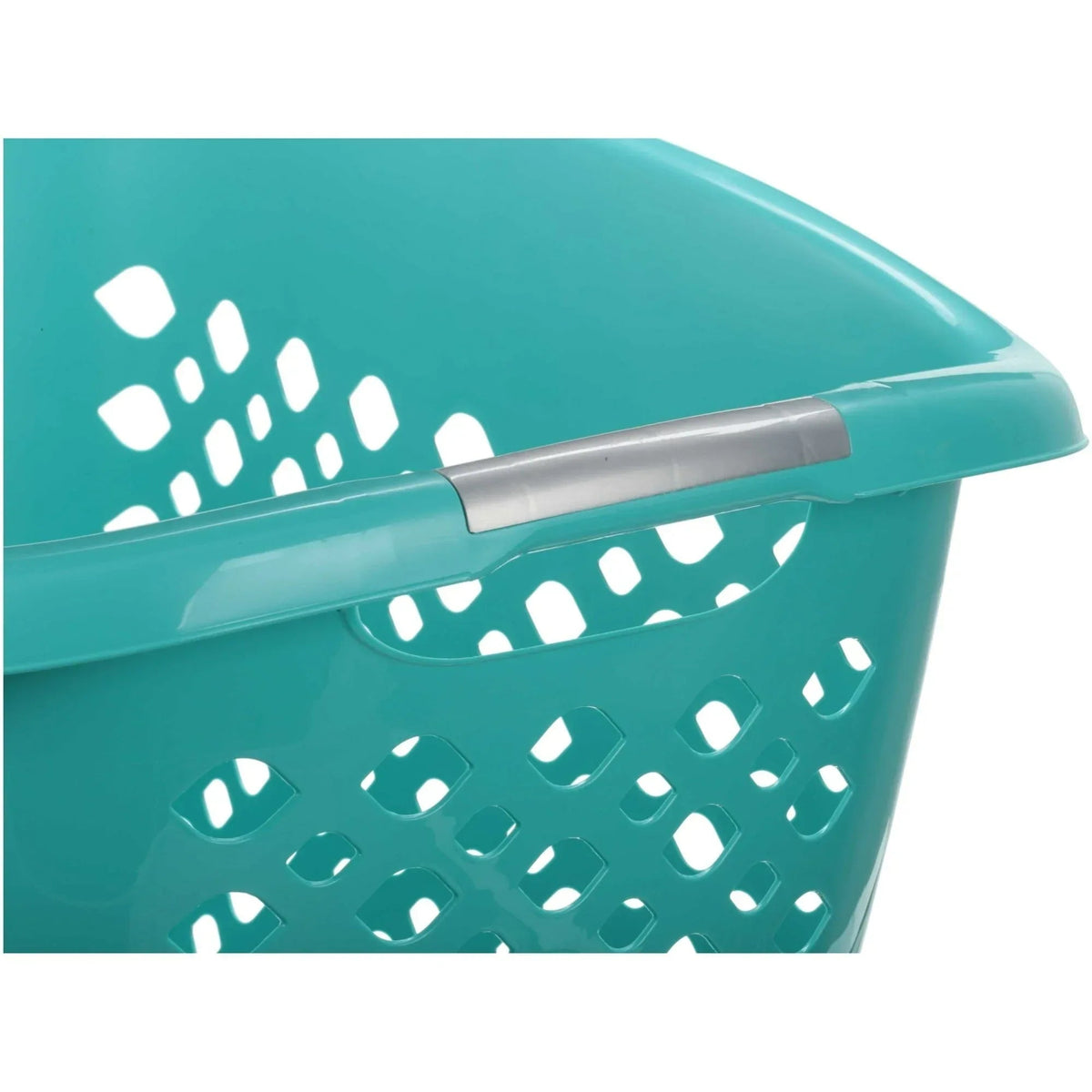 Home Logic 1.8 Bushel Hip Grip Plastic Laundry Basket, Teal, Adult