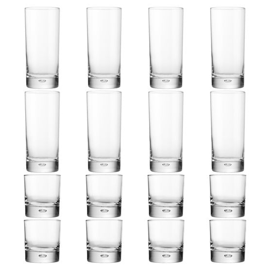 Home Essentials Bubble Sham Drinkware, Set of 16