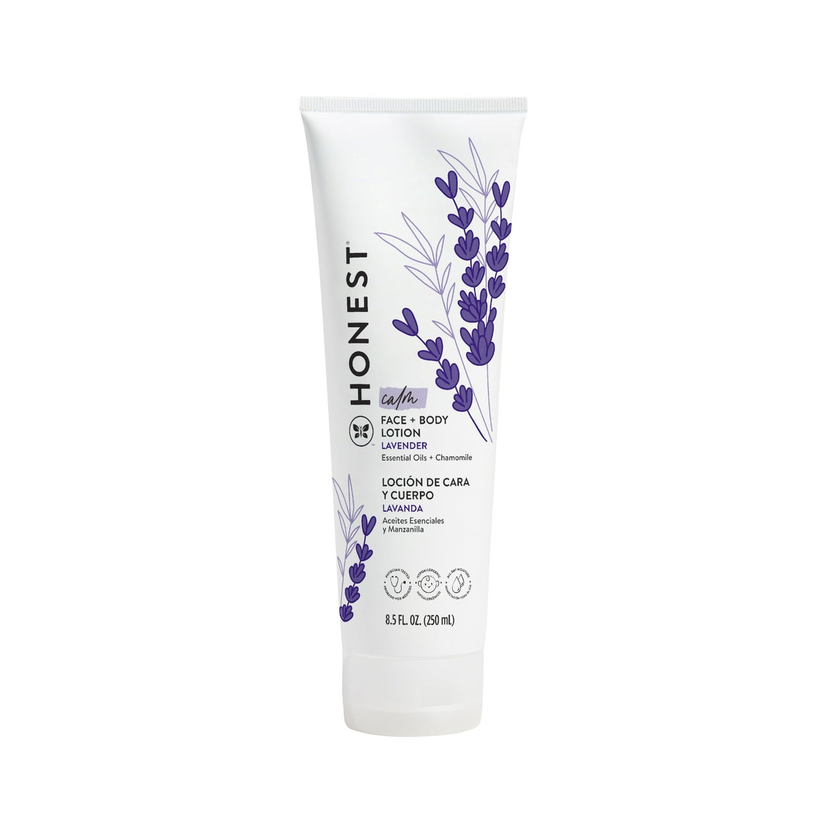 Honest Calming Lavender Baby Bath & Lotion Bundle, 18 fl oz Shampoo + Body Wash & 8.5 fl oz Face + Body Lotion