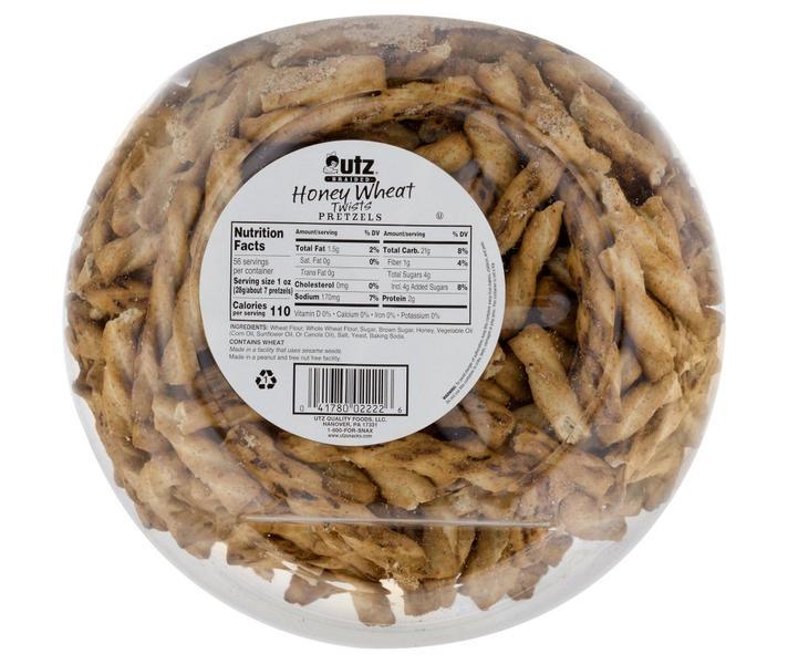 Honey Wheat Braided Pretzels Barrel, 56 oz.