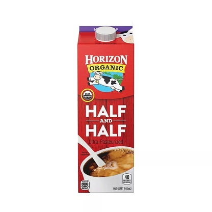Horizon Organic Half and Half, Carton, 32 fl. oz.