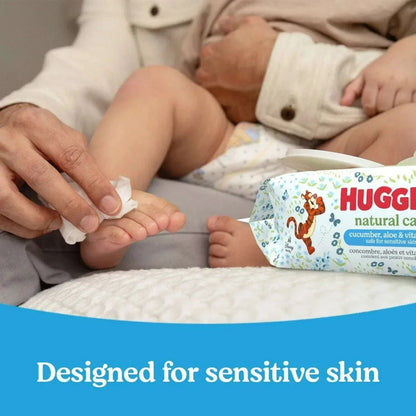 Huggies Natural Care Baby Wipes, Cucumber and Green Tea, 17 pk., 1088 Wipes