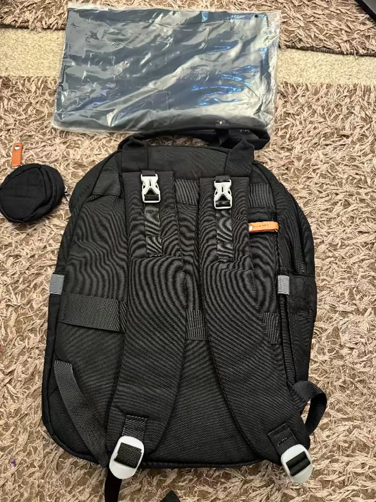 Mochila pañalera impermeable de gran capacidad – Bolso de maternidad con cambiador y bolsillos térmicos