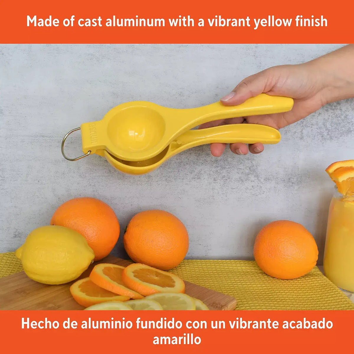 IMUSA Yellow Lemon Squeezer / IMUSA Exprimidor de Limones y Frutas Citricas, Amarillo