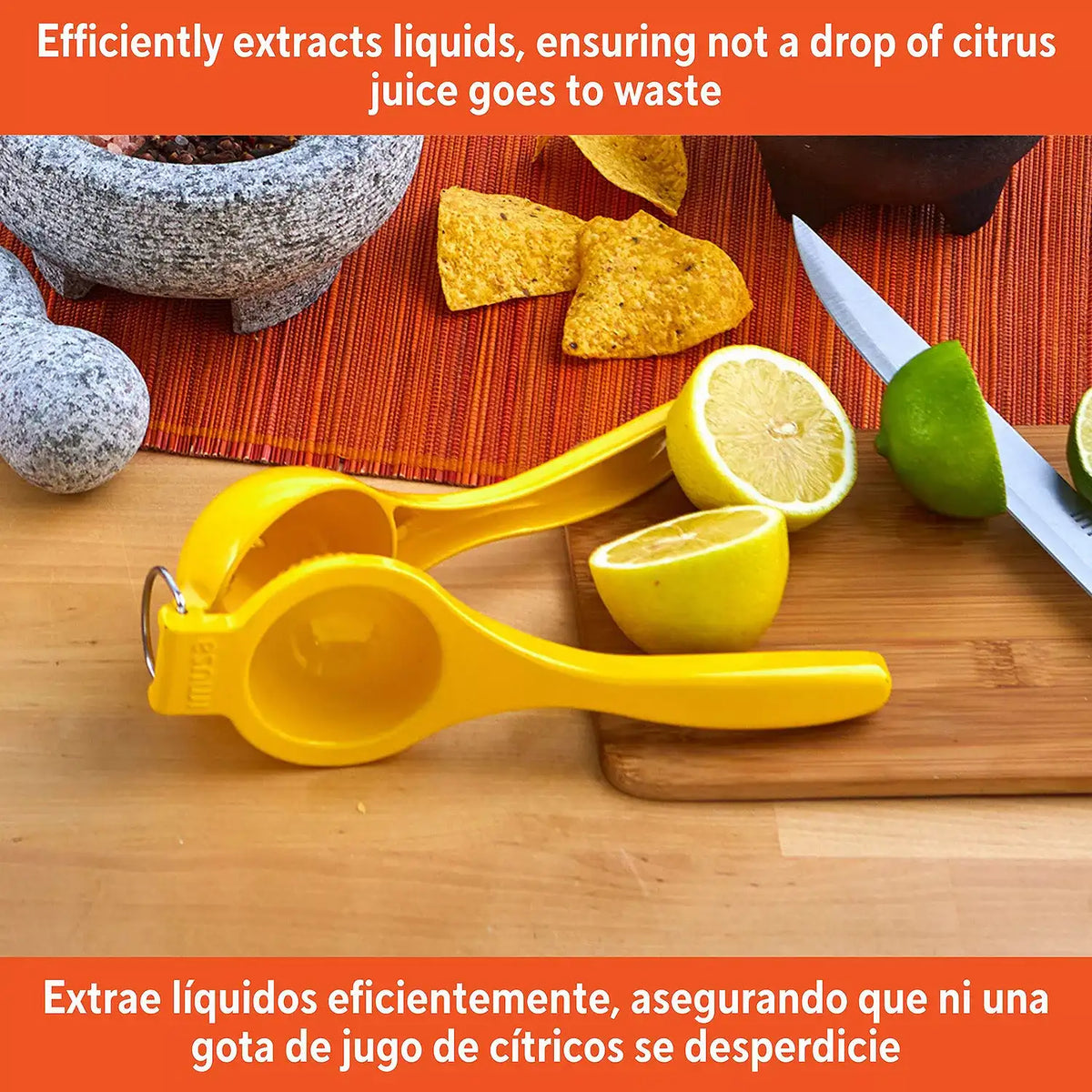 IMUSA Yellow Lemon Squeezer / IMUSA Exprimidor de Limones y Frutas Citricas, Amarillo