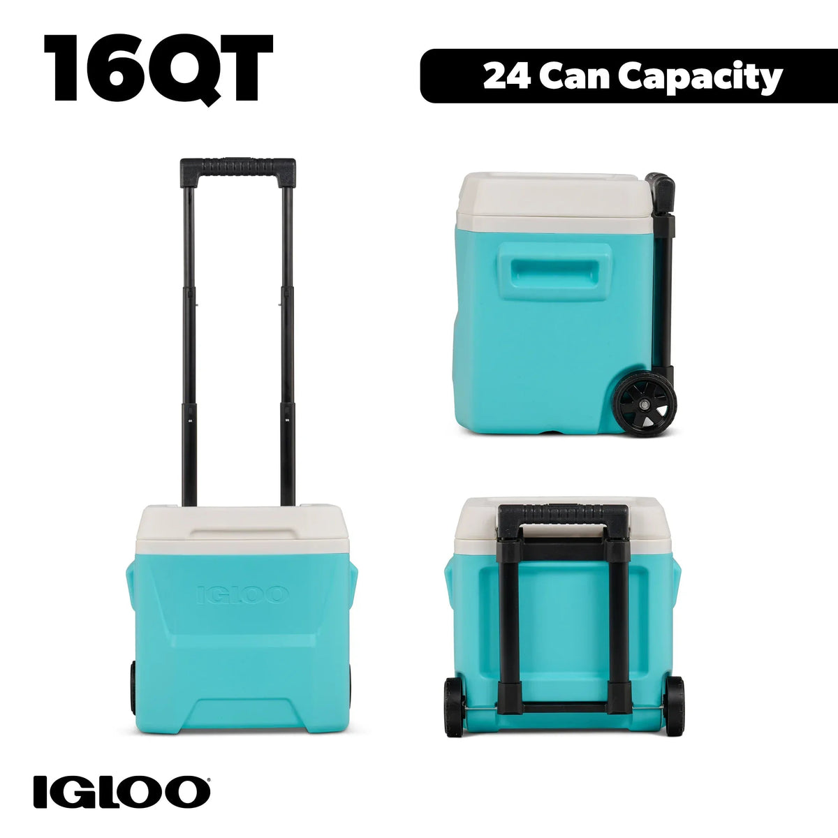 Igloo 16 QT Laguna Hard Sided Ice Chest Cooler with Wheels