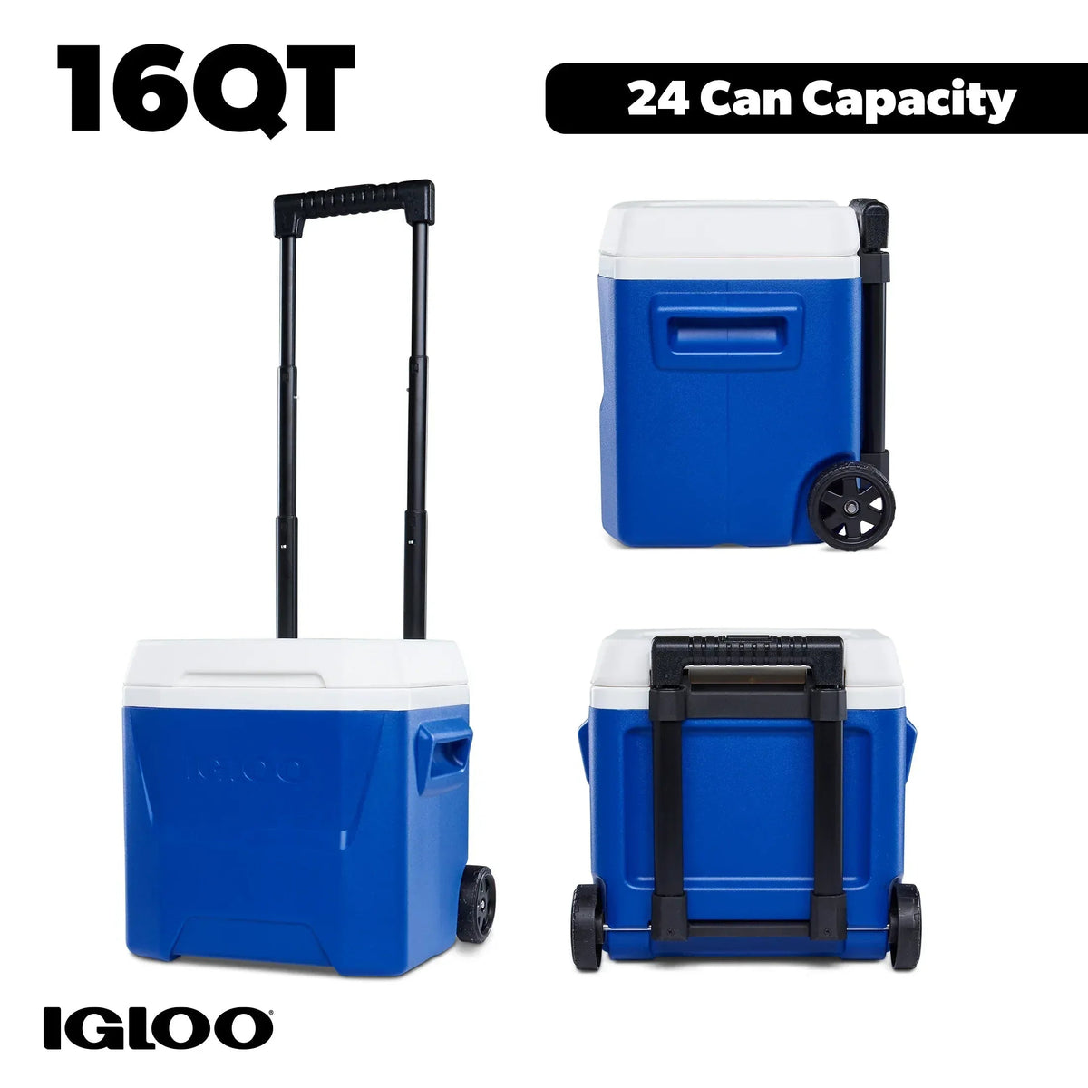 Igloo 16 QT Laguna Hard Sided Ice Chest Cooler with Wheels