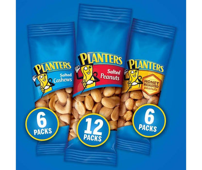 Planters Individual Nut Packs, Variety Pack, 24 ct