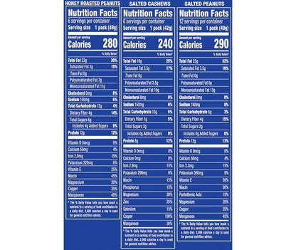 Planters Individual Nut Packs, Variety Pack, 24 ct
