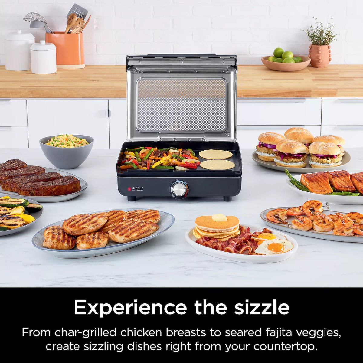 Ninja® Sizzle Indoor Grill & Griddle with Interchangeable Plates (GR101)